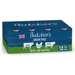 Butcher's Tripe Loaf Recipes Dog Food Cans 12 Pack, 400g