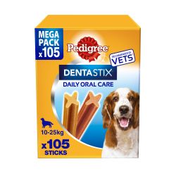 Pedigree Dentastix Daily Adult Medium Dog Treats, 105 sticks
