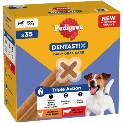 Pedigree DentaStix Daily Adult Small Dog Dental Treats, 35 sticks
