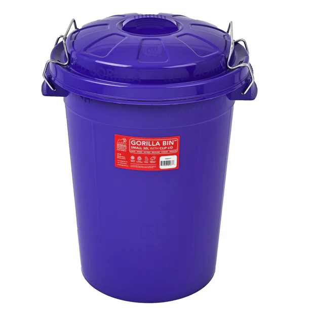 Gorilla Bin™ 30L Bin with Clip Lid