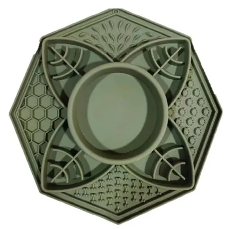 Parallax Fun Flower Pet Bowl & Lick Mat, Green