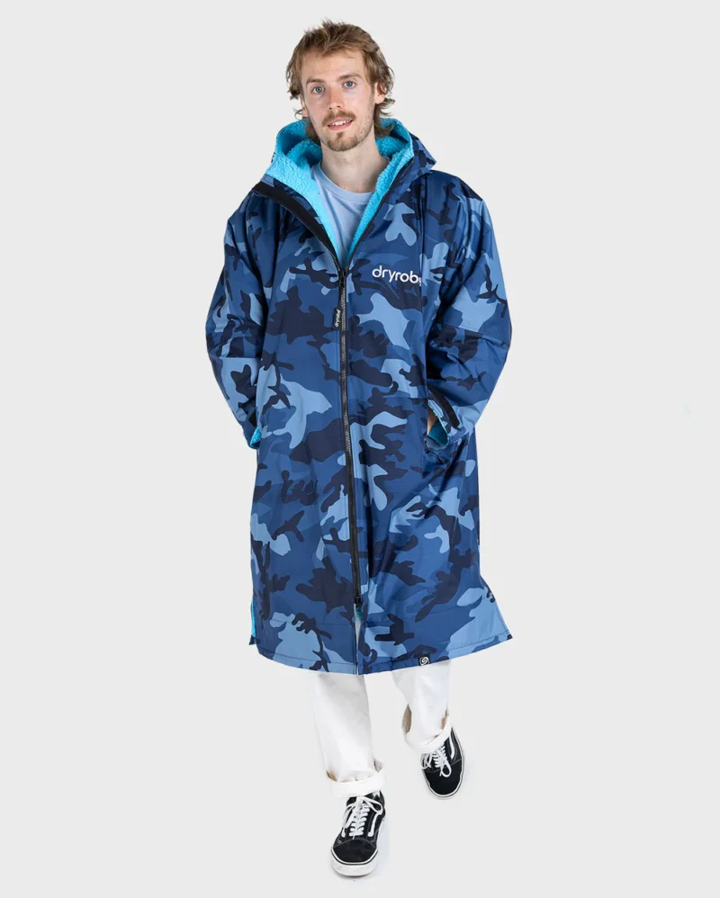 dryrobe Advance Long Sleeve, Blue Camo Blue