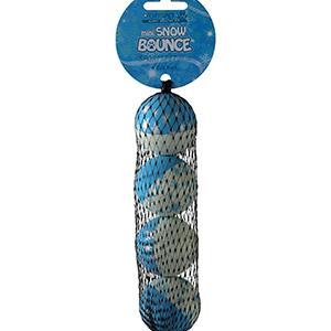 Sportpet Mini Snowflake Bounce Balls, 4 Pack