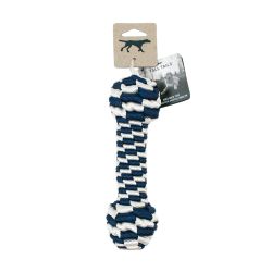 Tall Tails Braid Bone Navy, 9"