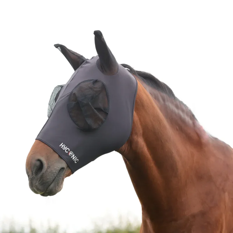 HyCONIC Lycra Fly Mask, Charcoal