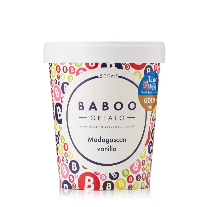 Baboo Madagascan Vanilla Gelato, 500ml