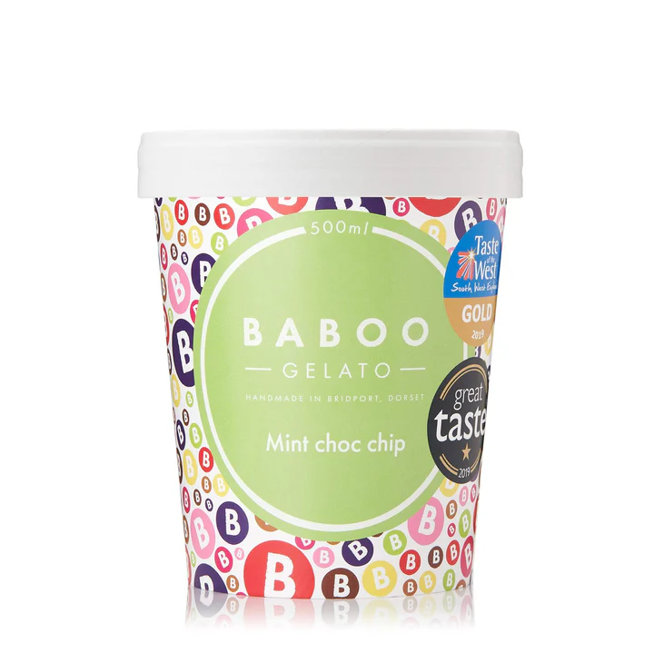 Baboo Mint choc chip gelato, 500ml