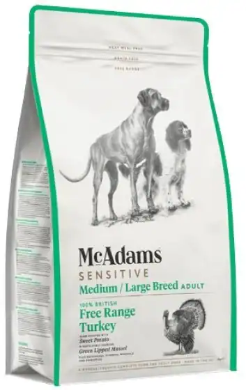 McAdams Sensitive Medium/Large Breed Free Range Turkey, 10kg