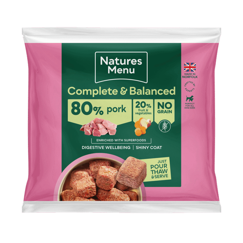 Natures Menu Complete & Balanced 80/20 Pork Nuggets, 1kg
