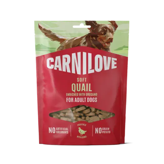 Carnilove Quail Enriched with Oregano Soft Dog Treats, 200g