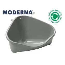 Moderna Corner Litter Tray Olive Small, 35cm